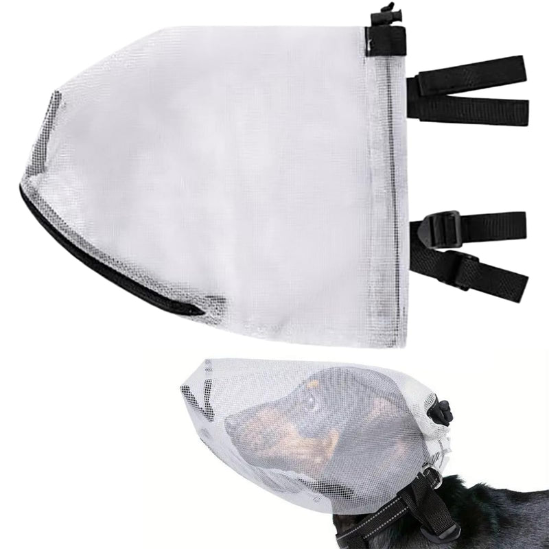Dog Face Protection, Portable Dog Head Safety Net with Mouth Zip, Hooded Net, Pet Accessories for Small Dog Breeds such as Chihuahuas and Dachshunds, Outdoor, Adventure, Hiking