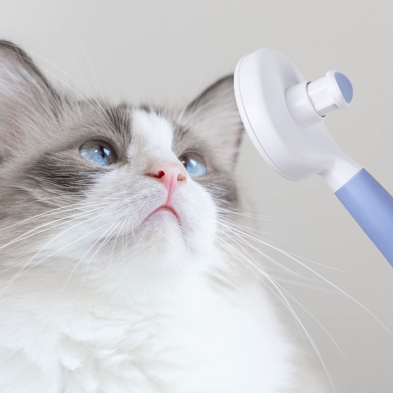 Cat Brush cat grooming supplies Gently Removes Loose Undercoat Mats, Tangled Hair and Soothes Skin. Ideal for Long and Short Haired Pets. (Blue) Blue - PawsPlanet Australia