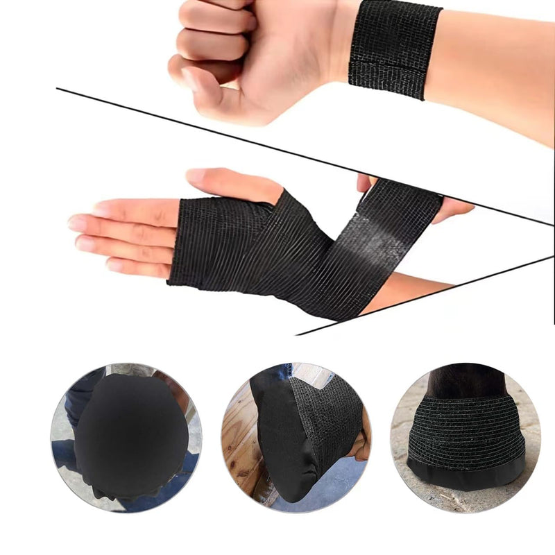 24 Pack Horse Hoof Tape with 8 Rolls of Vet Wrap, Strong Sticky Wraps, Magic Cushion Hoof Packing, Thrush Treatment for Horses, Horse Supplies for Real Horses 24 Pcs with 8 Wrap - PawsPlanet Australia