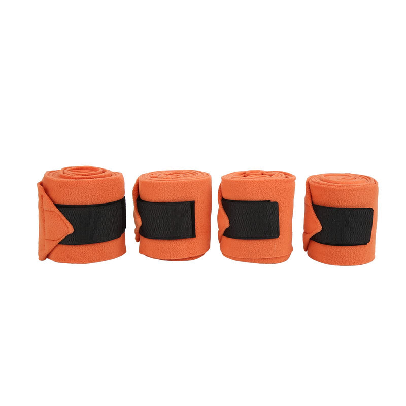 Horse Leg Wrap Self Adhesive Fleece Bandages 4pcs Multifunctional Support for Training Exercising (Orange)