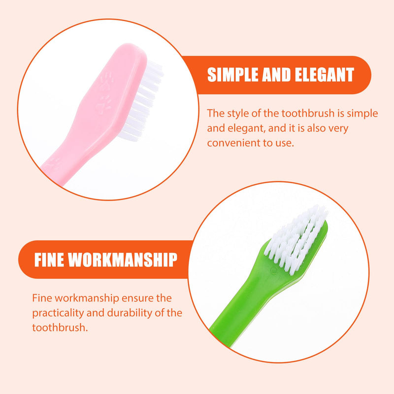 Toyvian 10-piece Toothbrush for Dogs with Soft Bristles for Gentle Teeth Cleaning and Gum Massage. Portable for Small Puppies and Cats