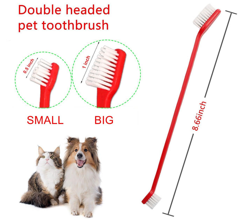 Dog Toothbrush Set of 8 – Dual Headed Dental Hygiene Brushes for Small to Large Dogs, Easy Teeth Cleaning & Dental Care,Dog Tooth Brushes for Small to Large Dogs, Cats, and Most Pets - PawsPlanet Australia