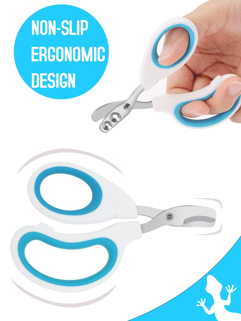Stainless Steel Bearded Dragon Nail Clippers,Lizard Nail Clippers,Bearded Dragon Supplies,Bearded Dragon Nail Scissors for Small Reptiles,Turtle,Chameleon,Iguana?Hedgehog?Blue? Blue