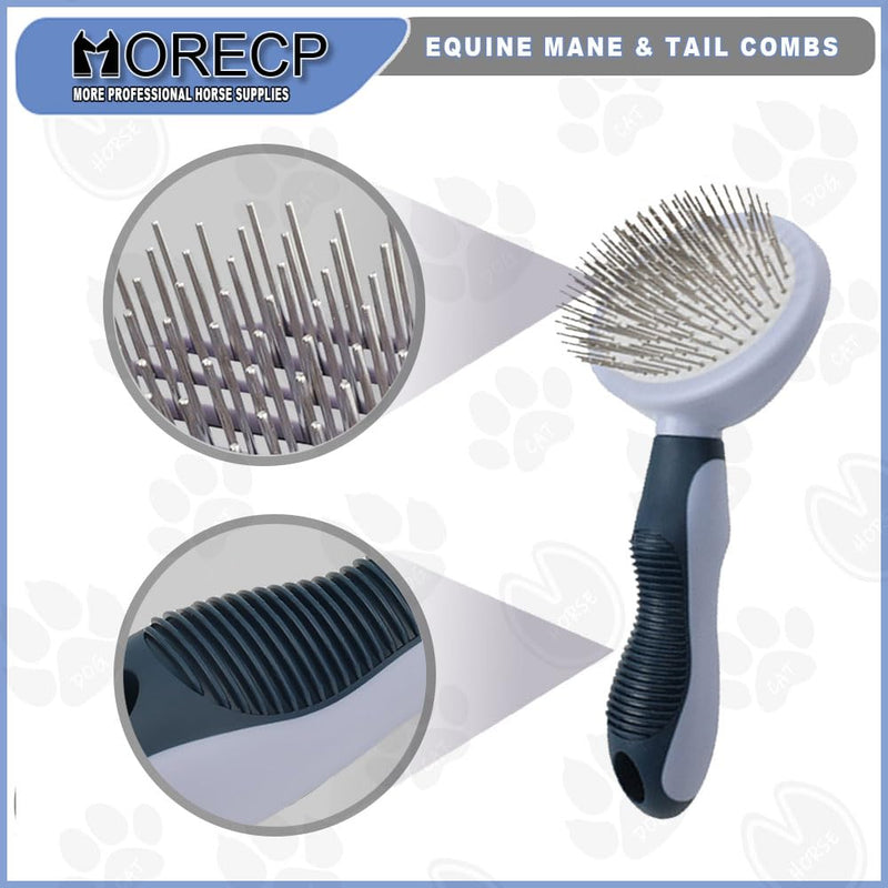 Equine Mane & Tail Combs Horse Brush for Shedding, grooming tools with wood handle - PawsPlanet Australia