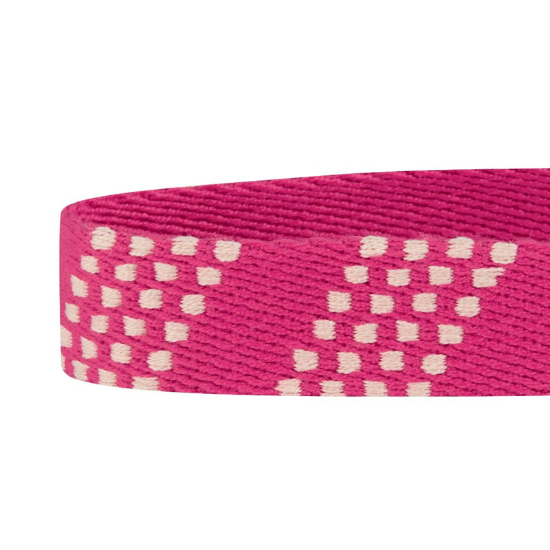 Blueberry Pet 4 Patterns Artisan Crochet Inspired Endless Squares Adjustable Dog Collar, Virtual Pink, Large, Neck 18"-26" - PawsPlanet Australia