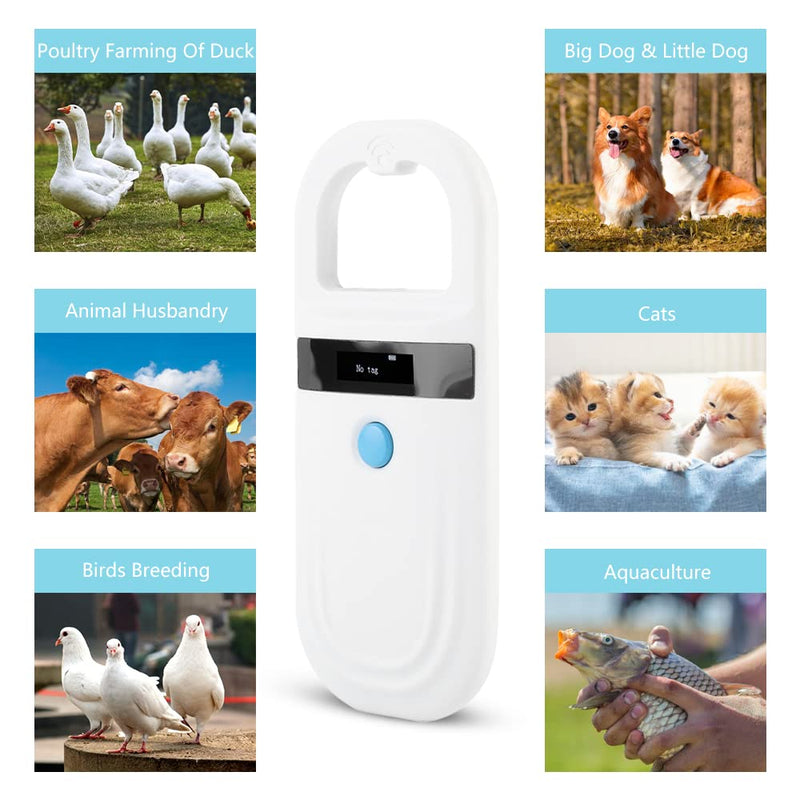 Watris Veiyi Dog Microchip Reader, Pet Microchip Scanner with OLED Display Screen, Pet Chip ID Scanner Supports FDX-B (ISO11784/11785) and EMID Microchips, for Animal Management - PawsPlanet Australia