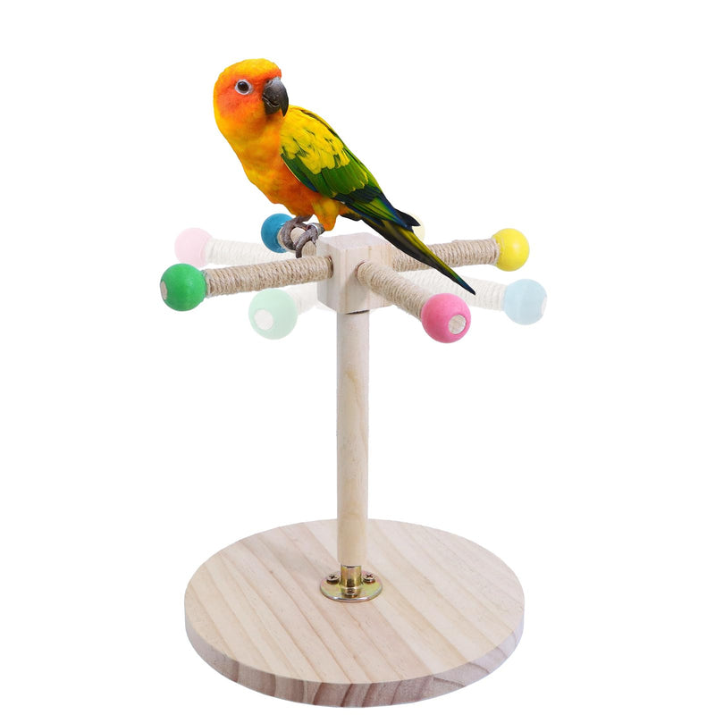 Bird Stand Perch, Portable Tabletop Bird Perch,Interactive Spin Training Bird Toys for Small Medium Parrots Parakeets Conures Lovebirds or Cockatiels - PawsPlanet Australia