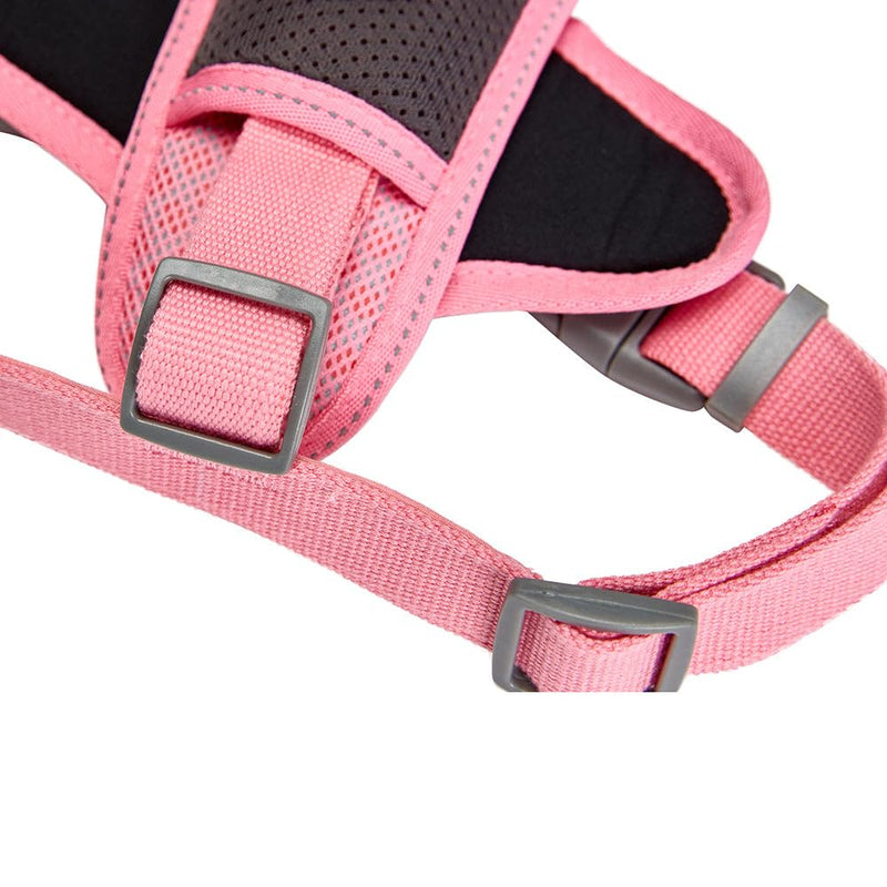 Blueberry Pet 3M Reflective Dog Vest Harness in Red| Soft Mesh Padded No-Pull Design | Adjustable Fit for Medium Dogs, Pink Size Small - PawsPlanet Australia