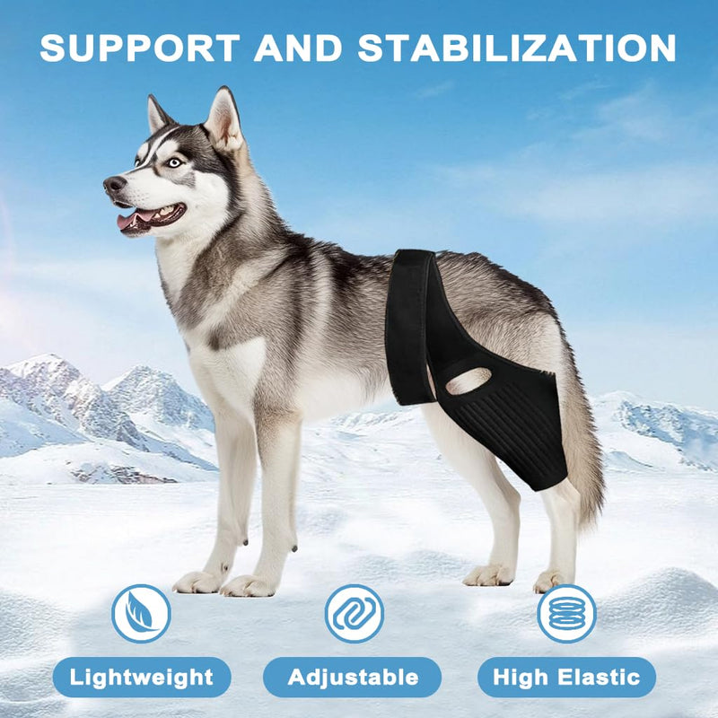 Dog Hip Brace，Adjustable Dog Knee Brace for ACL, CCL, Hip Dysplasia & Ligament Injuries, Fits Small, Medium & Large Dogs, Pain Relief & Stability with 10 Metal Stabilizers (Large)