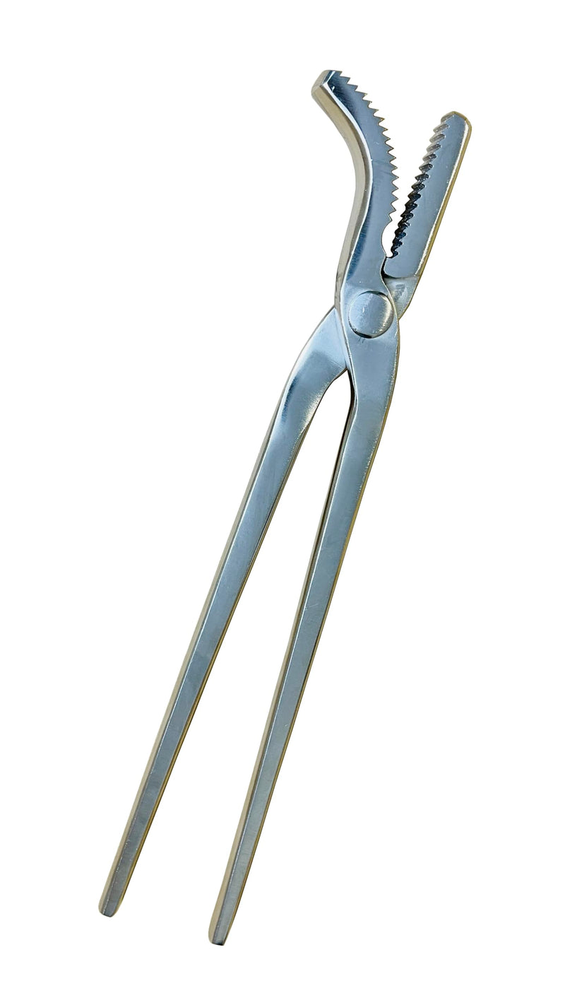 Hoof Clincher 13‑Inch – Professional Curved Jaw Farrier Tool, Horseshoeing & Hoof Trimming Supplies for Vets, Horse Owners & Expert Farriers (Silver) Silver