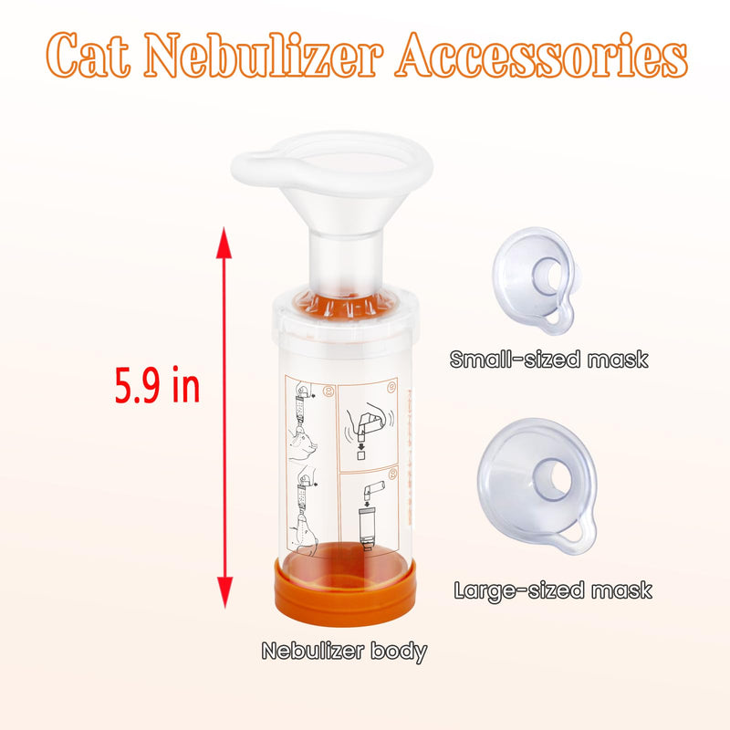 Cat Inhaler Spacer with 2 Silicone Masks - Portable Nebulizer for Cats - Drug Delivery for Feline Breathing Problems - Cat Inhaler & Nebulizer - PawsPlanet Australia