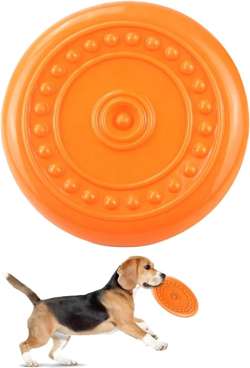 Soft Dog Flying Disc Dog Toys for Aggressive Chewers Big Dogs Toys for Large Medium Small Dogs Puppy Toy Outdoor Soft Rubber Dog Toys for Aggressive Chewers Dog Chew Toy Pet Toys for Dog orange