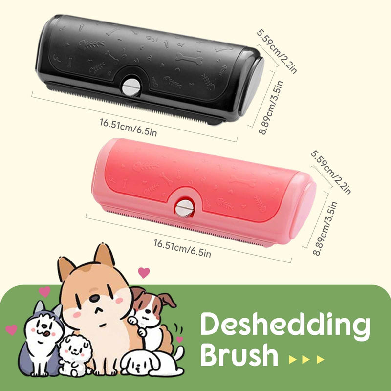 Deshedding Brush for Dogs, Cats, Horses & Pets – Gentle Wide Comb, Effective Grooming Tool with Stainless Steel Blades for Smooth, Pain-Free Grooming (Color: Black) - PawsPlanet Australia