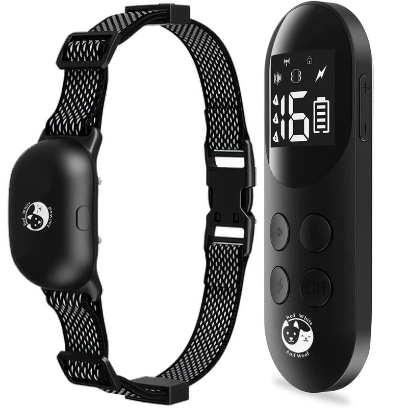 Dog Shock Collar with Remote, Rechargeable Training Shock Collar for Small Medium Large Dogs 1000Ft Control Range, Waterproof Electric Bark Collar with Beep, Vibration, Safe Shock Black (Black) - PawsPlanet Australia