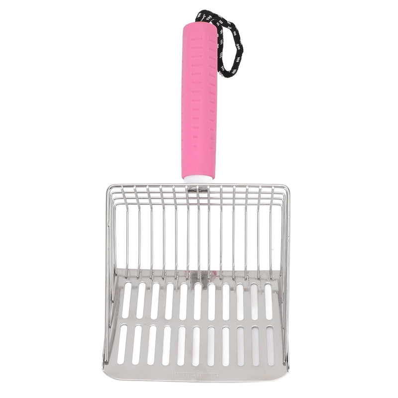 ASHATA Comfortable Handle Cat Poop Scoop with Unique Design, Wide Application for Pet Parents (PINK) Pink