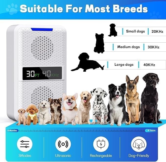 Anti Barking Device for Dogs, Dog Bark Deterrent Devices, Bark Deterrent Device for Indoor Outdoor