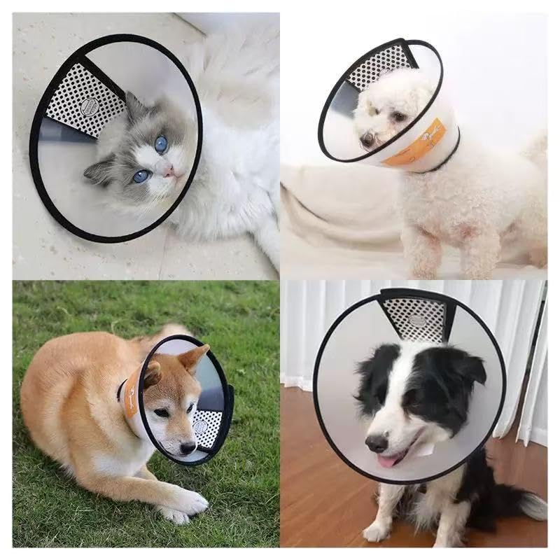 Anti-Licking Dog Collar; Comfortable Elizabethan Collar Suitable for Medium to Large Dogs After Surgery; Soft pet Neck Protection Collar (Size M)