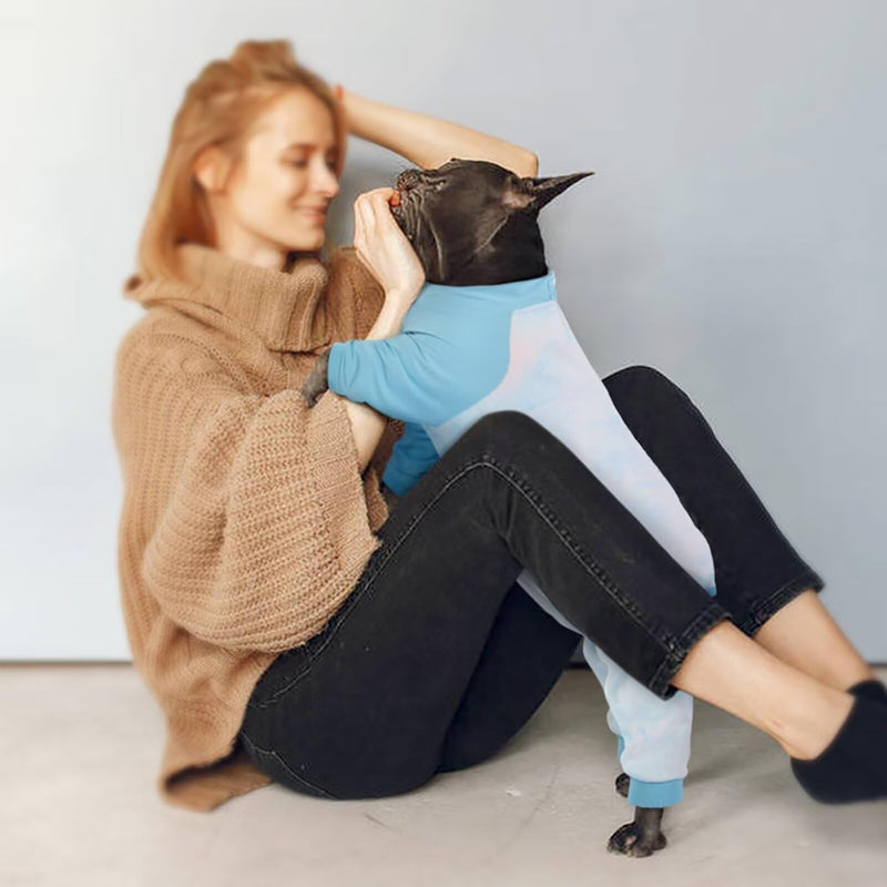 MIGOHI Full Body Dog Recovery Suit,Breathable Recovery Suit for Female Male,Dog Onesie,Anti-Licking Dog Pajamas Suit,Dog Surgery Suit Female Spay,Surgical Recovery Suit for Small Dogs,S,Blue Blue - PawsPlanet Australia