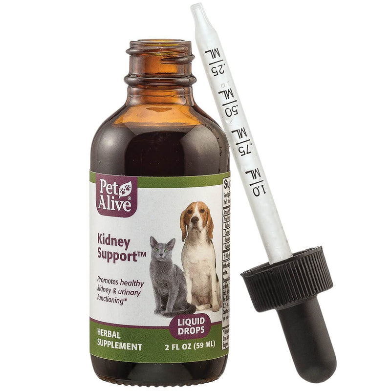 PetAlive Kidney Support - All Natural Herbal Supplement Promotes Healthy Kidney and Urinary Functioning in Cats and Dogs - 59 mL