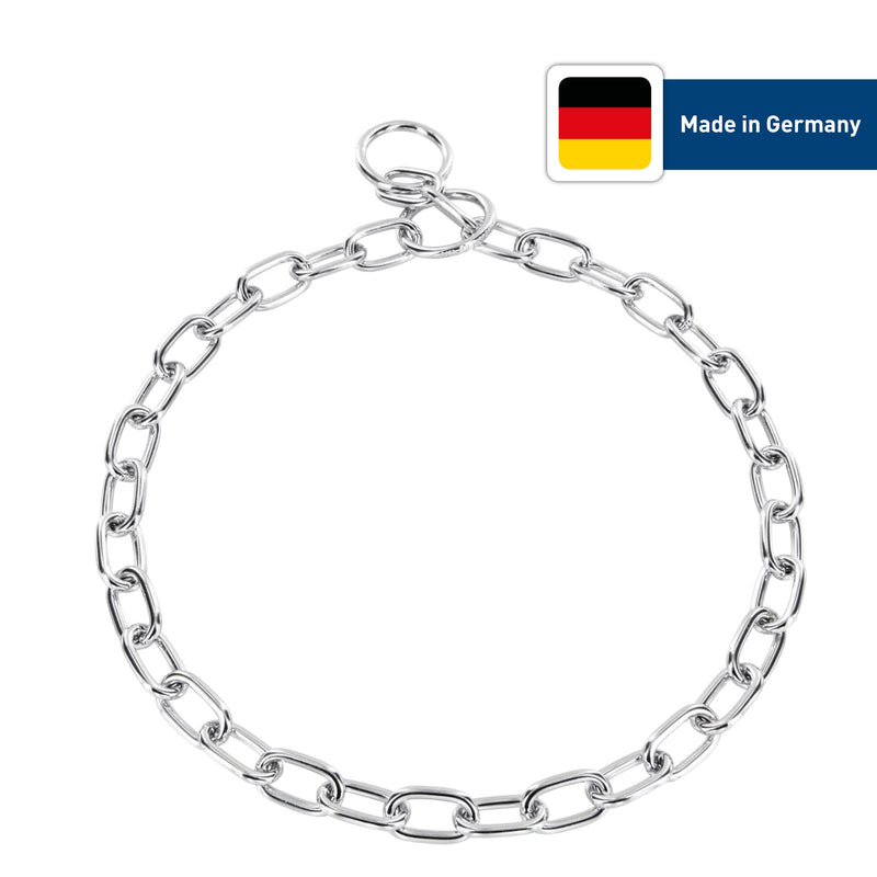 Herm Sprenger Chrome Plated Steel Fur Saver Dog Collar with Medium Link Professional Training Collar for Small Medium Large Dogs Correction Slip Chain Made in Germany (23 inches (59 cm)) 23 inches (59 cm) - PawsPlanet Australia