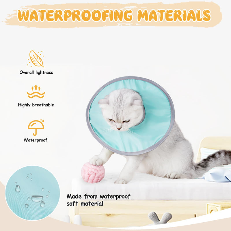 Isabelino Cats Collar, Lightweight, Adjustable Anti-Bite Collar Cat Protector for Pets, Elizabethan Dog Collar to Heal Wounds After Pet Surgery for Surgery and Wounds