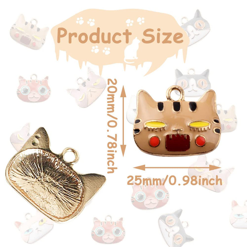 Enamel Cat Charm Bulb Charm Coffee Cup Earrings Making Charm Cute Charm Bracelet Artifact Jewelry Making Diy Pendant Necklace Supplies 6 Color Cat Head - PawsPlanet Australia