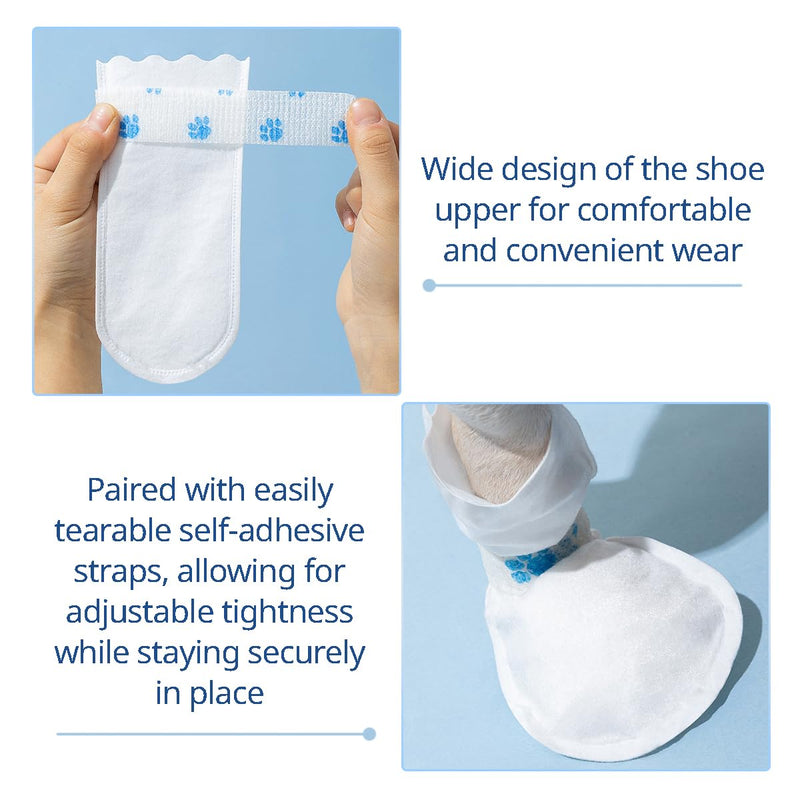 MANON ROSA Duck Shoes for Real Ducks Chickens 6-Pair Waterproof & Disposable Booties with Self-Adhesive Bandage for Waterfowl Wound Foot Care Bumblefoot (Waterproof Version,Medium) Waterproof Version Medium - PawsPlanet Australia