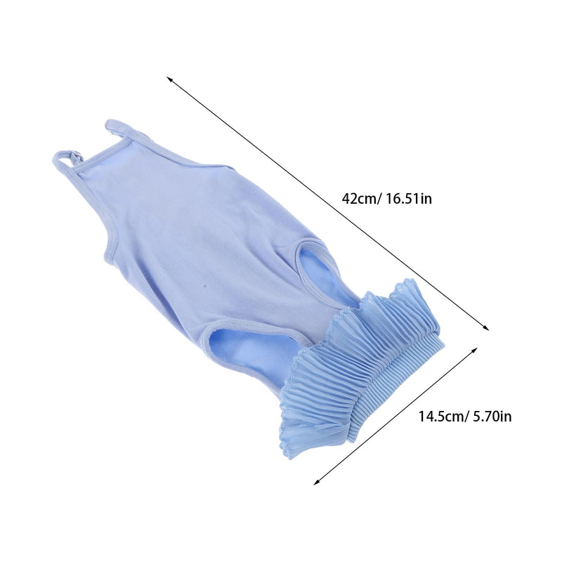 HOMSFOU Cat Recovery Clothing made of Modal Fabric Flexible Fit for Postoperative Care and Wound Protection Lightweight Surgical Suit for Cats after Neutering Size Light Blue