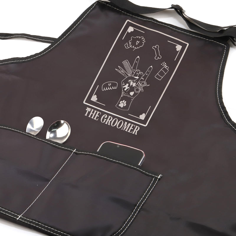 JXGZSO Pet Grooming Apron Dog Groomer Apron The Groomer Sign Apron Dog Stylist Gifts Dog Hairdresser Gift Pet Groomer Gifts - PawsPlanet Australia