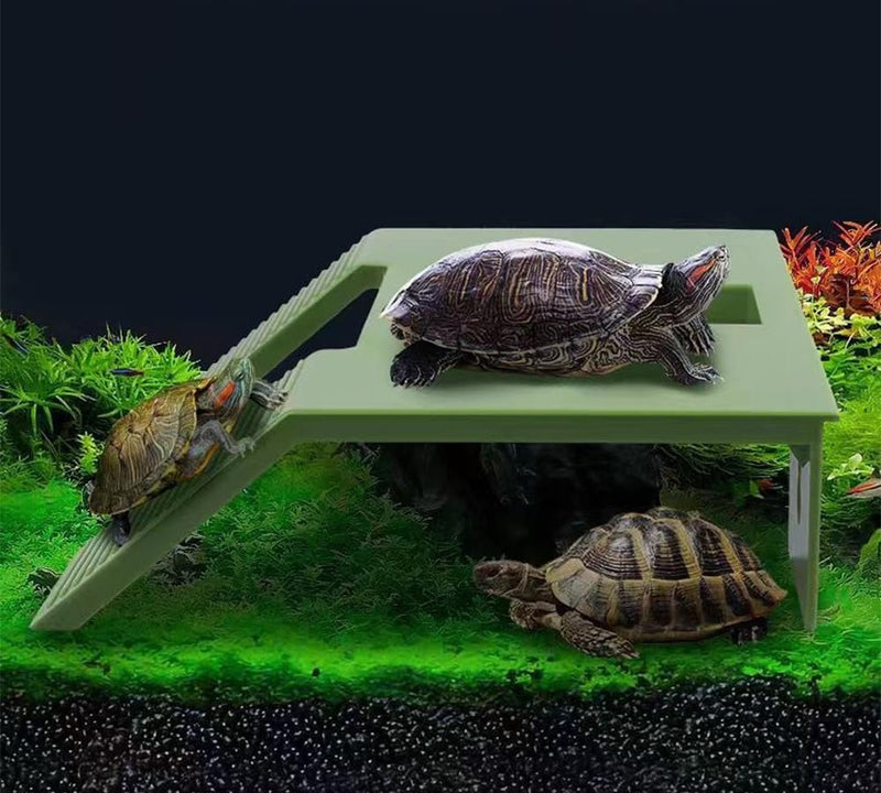 Turtle Basking Platform Turtle Resting Basking Platform, Plastic Turtle Ramp for Turtle Tank - 9''X7''X2'' - PawsPlanet Australia