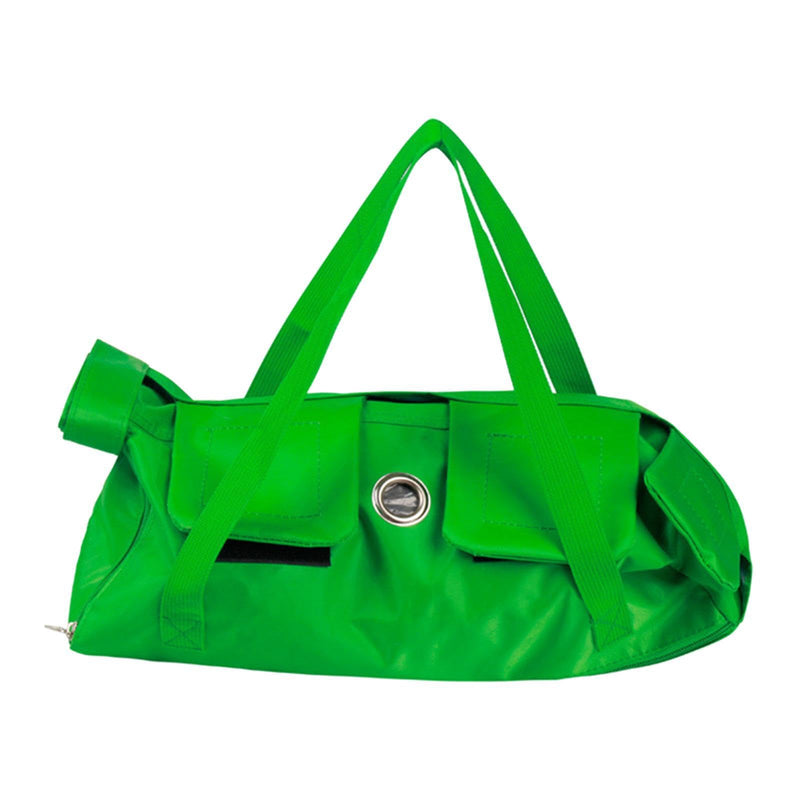 Cat carrier with grooming features: nail trimming, bathing, nail care, and a comfortable travel experience. Provides protection for short trips. Pet accessories, green, S