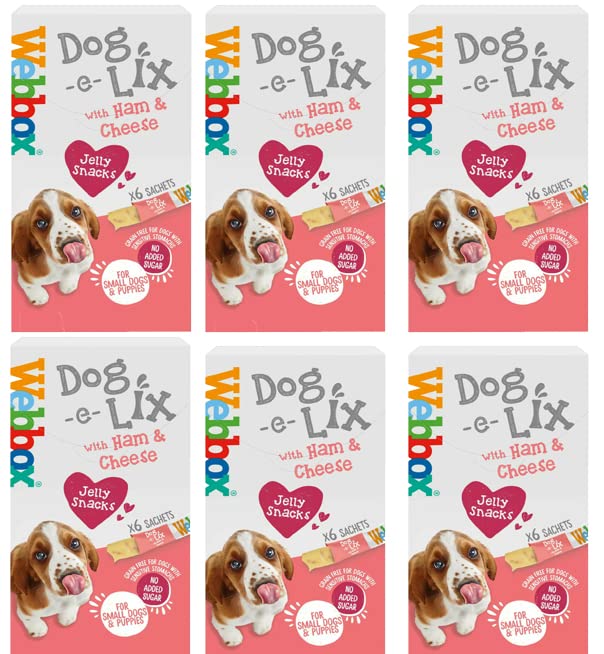 Webbox Dog-e-Lix Treats Ham & Cheese Jelly Treats (36 Treat Sachets) Ham & Cheese 6 Pack - PawsPlanet Australia
