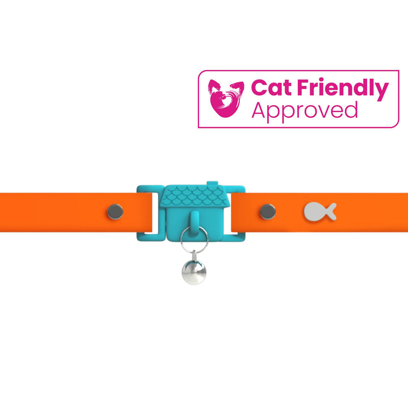 Tangerine Cat Collar with Bell. Cat Friendly Award Winner. Approved by Vets and Cat Experts. Breakaway Cat Collars Quick Release. Kitten Collar. Won't Rub Fur. Lightweight, Soft & Comfy Adult Tangerine - PawsPlanet Australia