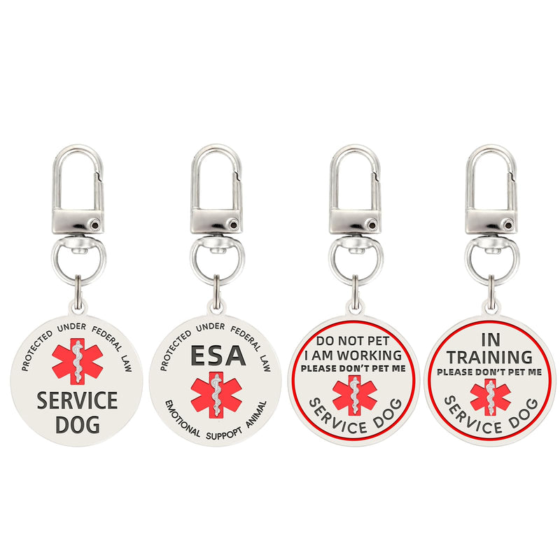 Do Not Pet Service Dog ID Tag, Double Side Engraved Easily Attach to Dog Collar, Harness or Vest (Medium-1.18 inch) Medium Do Not Pet Tag - PawsPlanet Australia