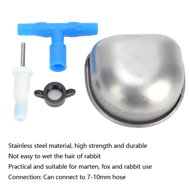 10 Sets Stainless Steel Rabbit Drinker, Nipple Drinking Bowl, Water Feeder for Rabbit, 2.6 X 1.1 in (11) Chazcool8qum1y4b7o-11 - PawsPlanet Australia