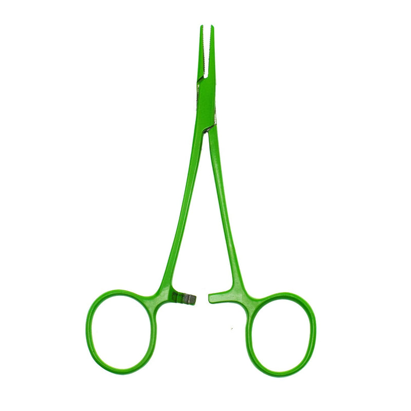 Pet Colourful Stainless Steel Hemostat Hemostatic Forcep,Pet Ear Hair Pull Forcep,Bend head and Straight head kit (Green) Green - PawsPlanet Australia