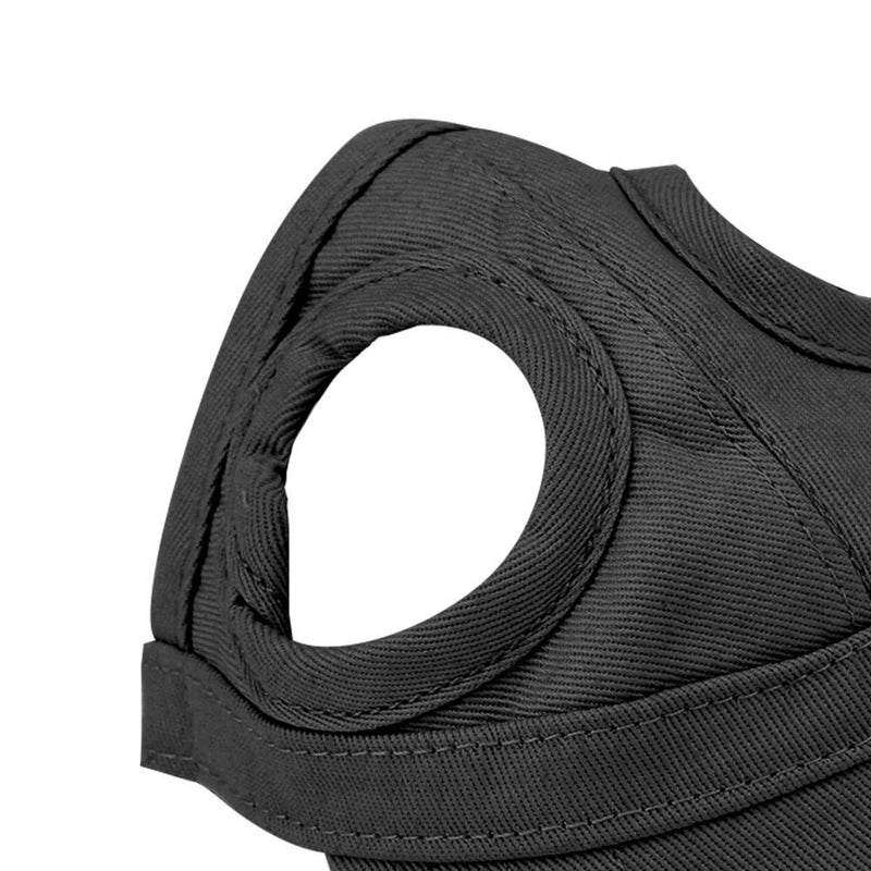 Fdit Pet Dog Sun Protection Visor Hat with Adjustable Strap Sport Hat (Black S) (Black S)