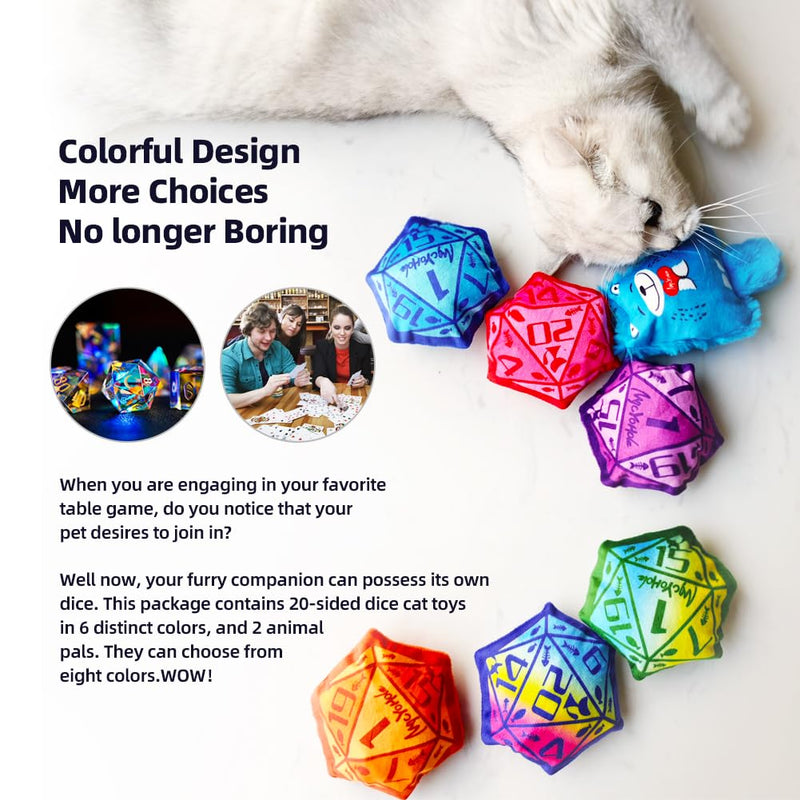 Cat Toys Catnip Toys Soft Plush Mouse Catmint Interactive Cat Kicker Toys with Crinkle Sound for Indoor Kitten Cats (8Mixed Colors) 8Mixed Colors - PawsPlanet Australia