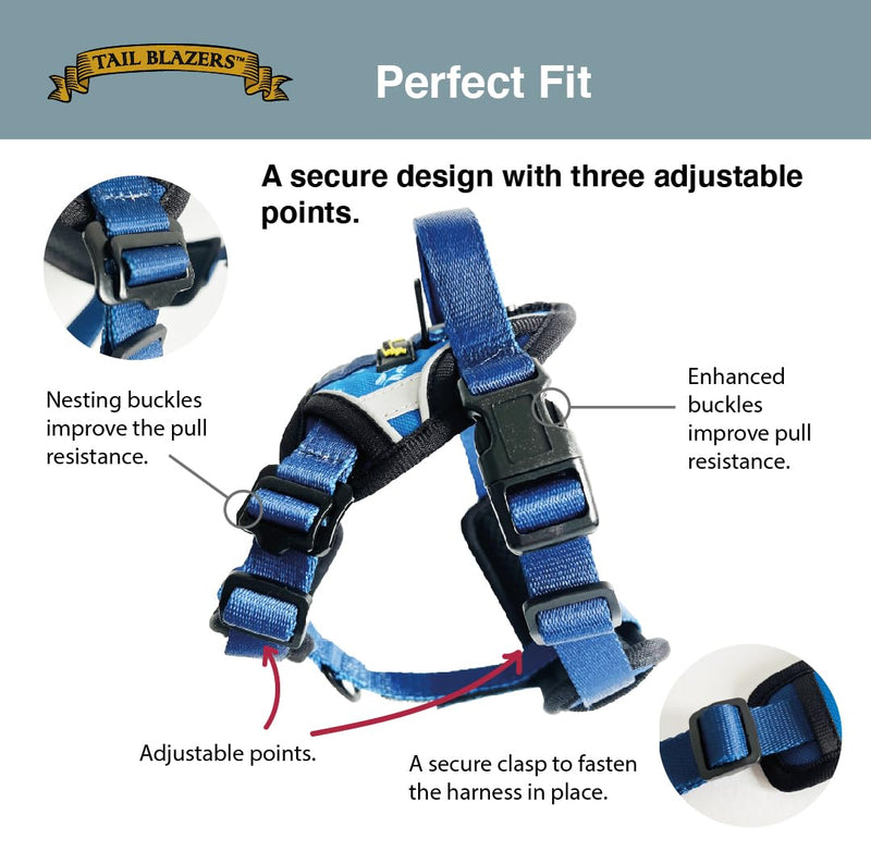 Adjustable Dog Harness – No Pull, Breathable Padded Harnesses with Handle for Small, Medium & Large Dogs – Reflective, Lightweight, Puppy Essentials to XL size. (Red, Medium) Red