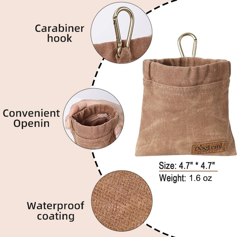 Dog Treat Bag, Puppy Dog Training Pouch Hands-Free Training Dog Treat Pouch, includes Carabiner, for Pet Puppy Travel or Outdoor Use (Grey) Grey - PawsPlanet Australia