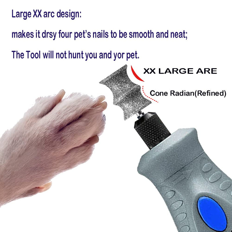 Diamond Dremel Dog Nail Grinder Bits for Rotary Tool-1/8'' Dremel Dog Nail Grinder Attachment-Pet Nail Grinder Bit Work for Animals Nail Care 2-Pack (C) - PawsPlanet Australia