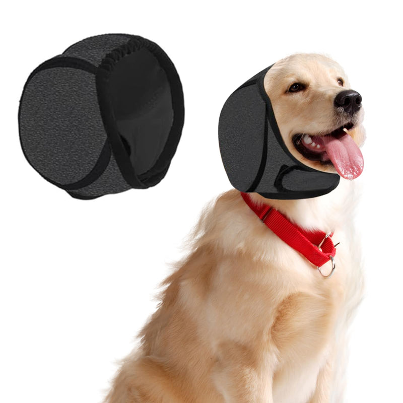 Dog Ear Defenders, Waterproof Adjustable Protectors, Soothing Hoodie Noise Protection, Relieve Pet Anxiety, Dogs Ear Covers for Grooming, Bathing, Swimming (Gray, L)