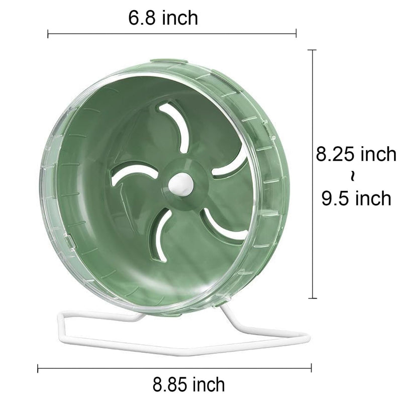 Jeeone Silent Hamster Wheel 7 inch, Hamster Exercise Wheel, Height-Adjustable Hamster Wheel Cage Accessories, Hamster Running Toys Small Animals Exercise Wheels, for Hamster (Green) Green - PawsPlanet Australia
