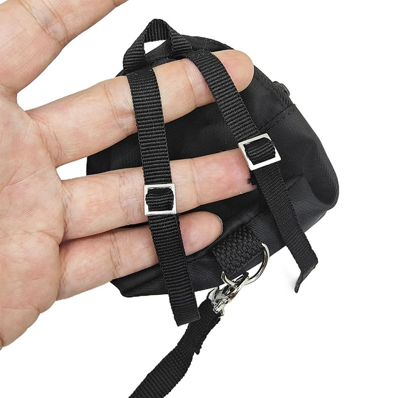 Bearded Dragons Harness Leashes Set Cute Backpack Back to School Design for Small Pets Reptile Lizard Crested Gecko Chameleon Rat Hamster Squrriel Ferret Photo Shoot (Green) Green - PawsPlanet Australia