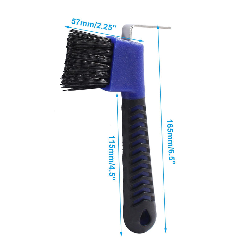 4 Pcs Horse Hoof Pick Brush with Soft Touch Rubber Handle Portable Hoofpick, Blue & Orange 4 Pcs - PawsPlanet Australia