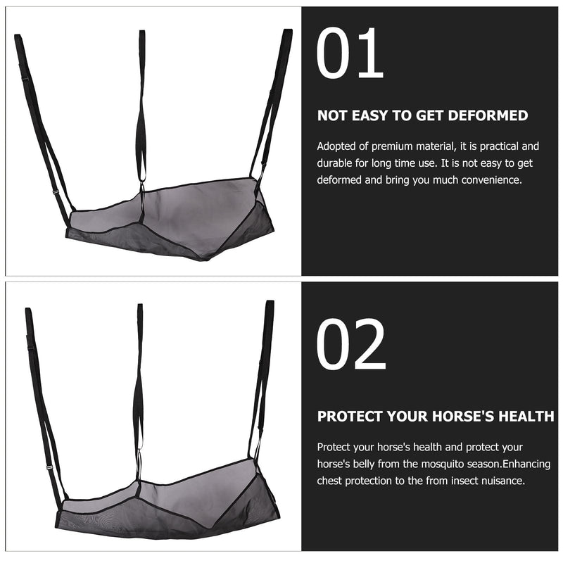 Totority Comfort Mesh Horsefly Sheet Flight Mesh net Horse Abdomen Protective Cover Apron Equestrian Supplies Adjustable Protective Cover Aquarium Bottom Grid Magna Guard for Horses Grille Breathable - PawsPlanet Australia
