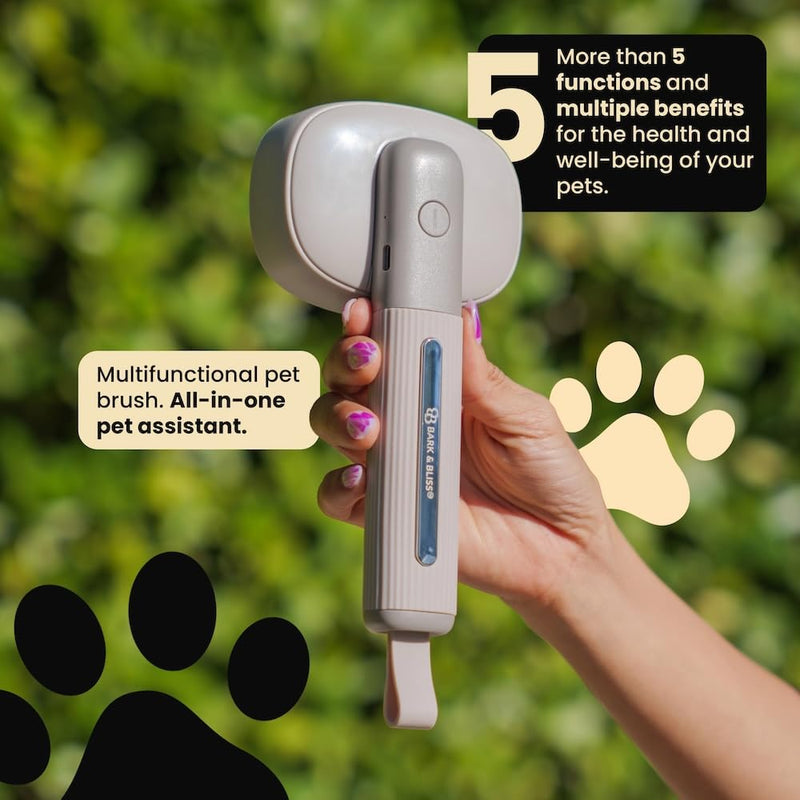 Bark&Bliss Self Cleaning Slicker Brush – Skin-Friendly Deshedding Grooming Tool for Dogs & Cats, Suitable for Shedding & Long-Haired Pets, Puppy Brush, Pet Grooming Brush, Cat Brush for Shedding - PawsPlanet Australia