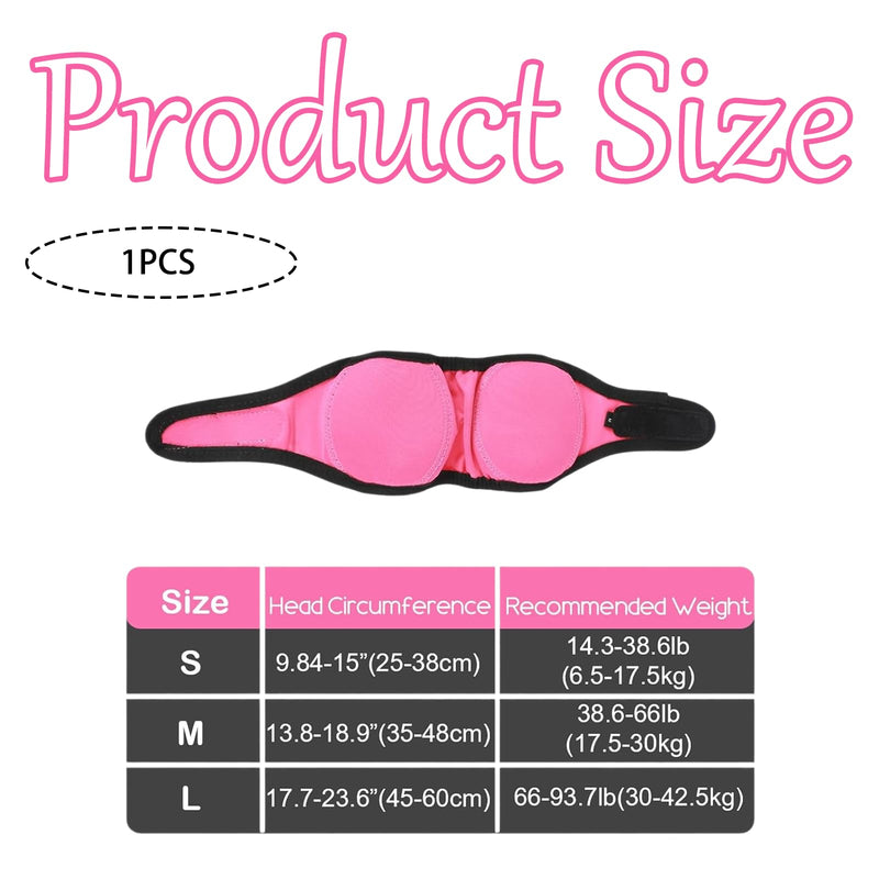 Dog Ear Protectors Small Rose Pink Waterproof Dog Ear Muffs Adjustable Dog Snood Ear Protector For Bath Grooming And Noise Situations