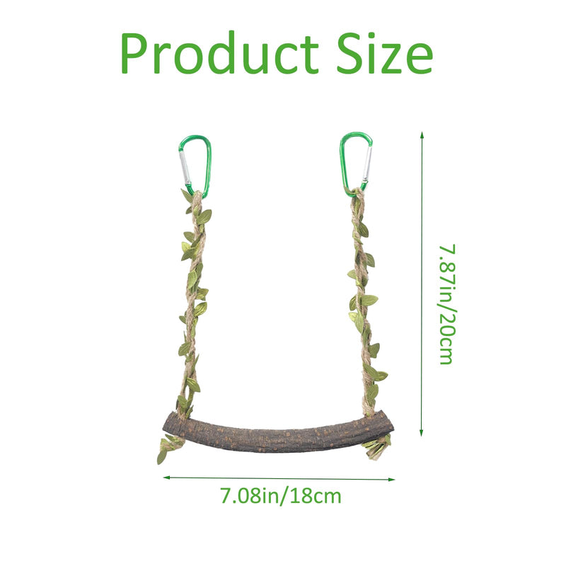 2Pcs Pet Bird Perch Swing Pet Bird Swing Stand Rope Bird Cage Swing Parrot Rope Swing Hanging Toy Parrot Swing Toy for Lovebirds, Larks, Finches, Macaws, Cockatiels