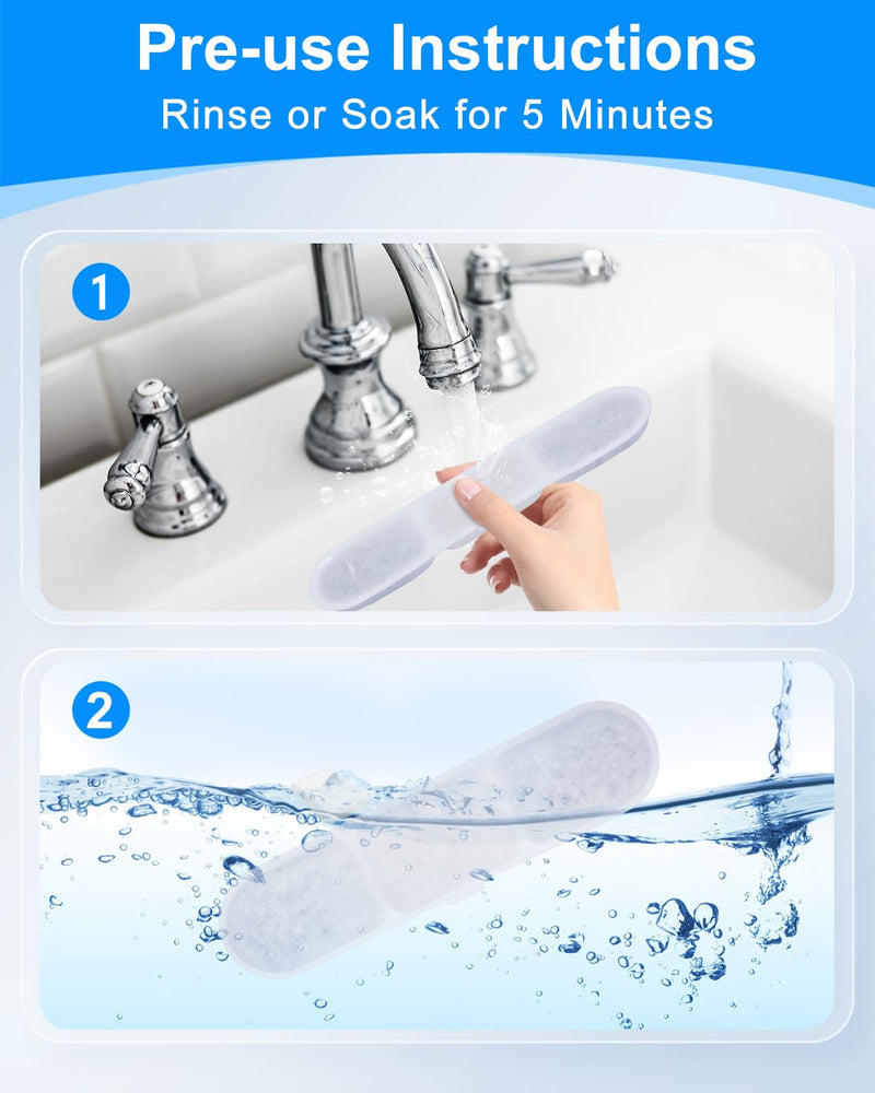 12+12 Pack Dog Fountain Water Bowl Filters Compatible with MAILOFY Pet Water Fountains WF530 9L/2.4GaL, Large Dog Dispenser Replacement Filter for Cat Automatic Waterer Fountain Grey, 12+12 Pack 1.4*5.9inch - PawsPlanet Australia